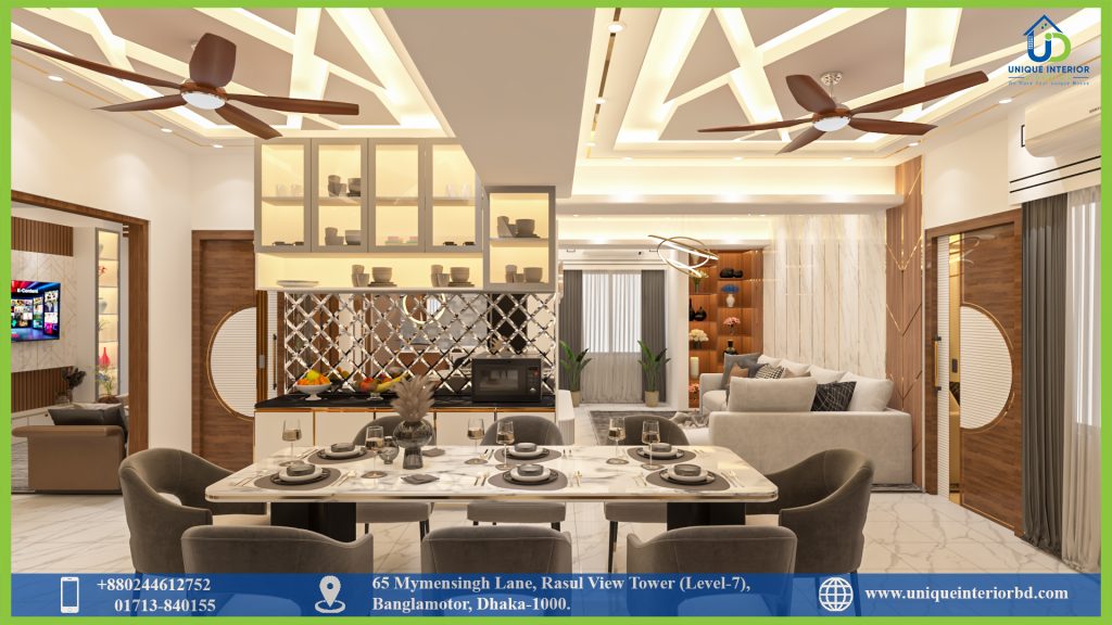 Dining Room Interior Design Portfolio | Unique Interior & Design Bangladesh