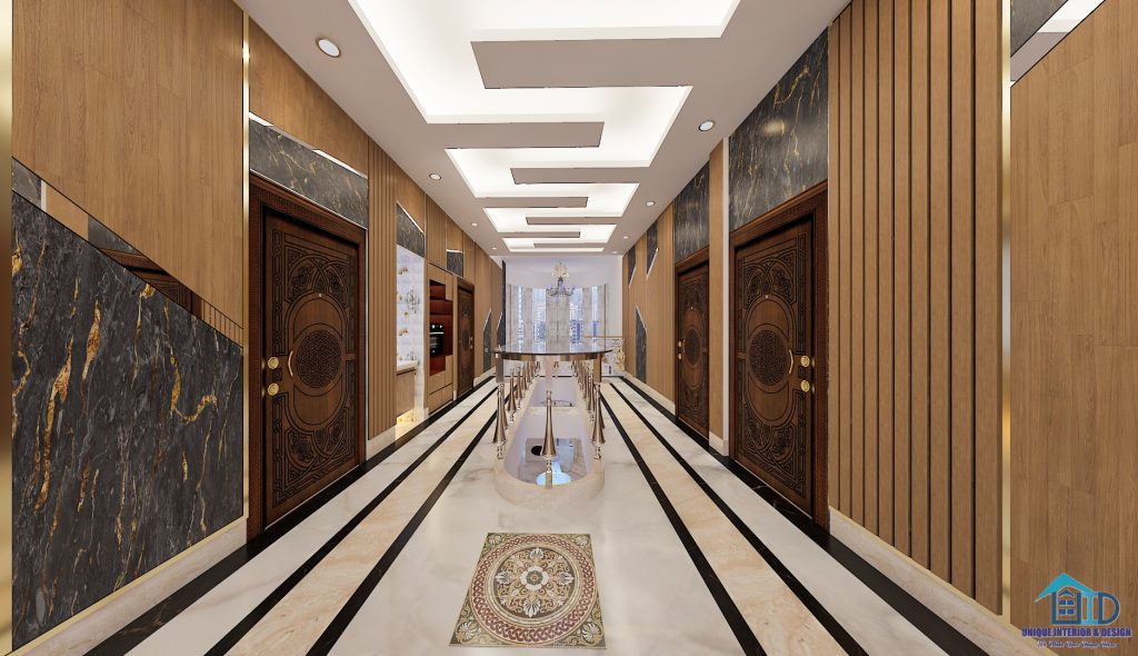 upper floor lobby interior design duplex residence Bangladesh