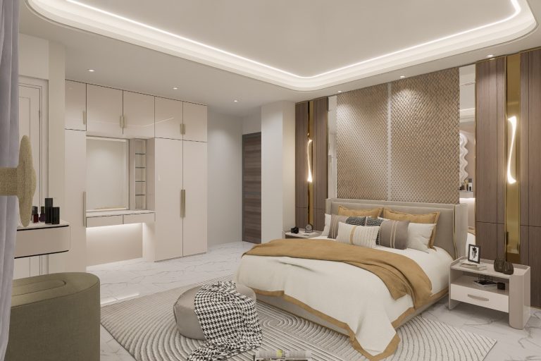 Master Bedroom Design with Cabinet
