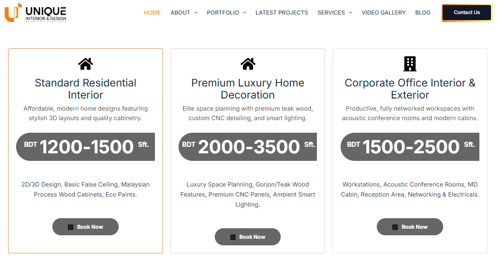Interior Design Packages