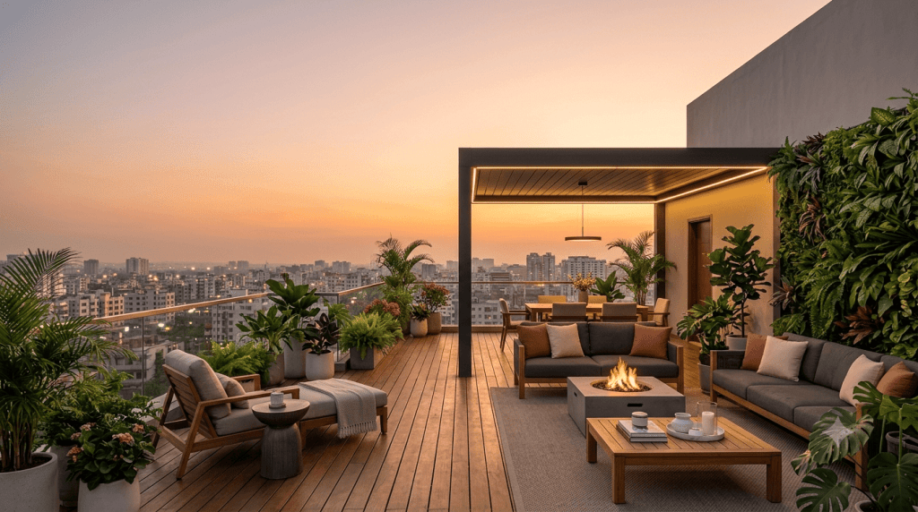 Rooftop Restaurant Interior Design in Dhaka