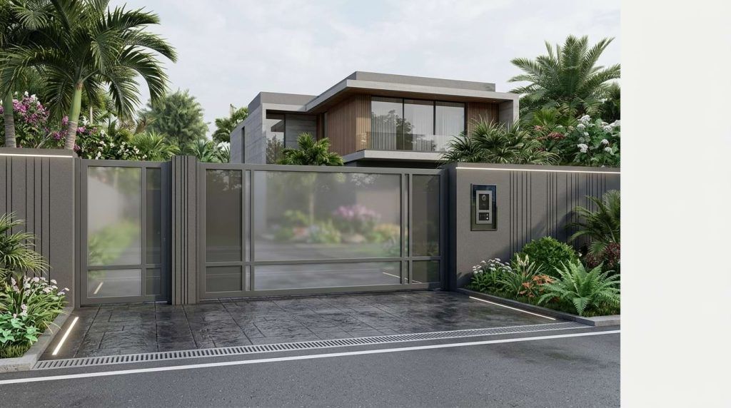 glass and aluminum in gate design